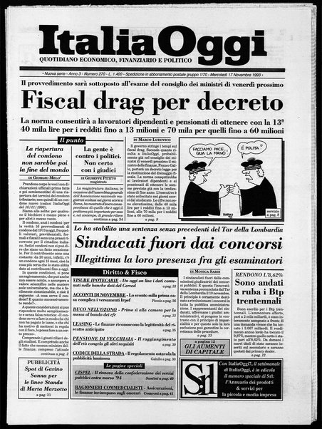 Italia oggi : quotidiano di economia finanza e politica